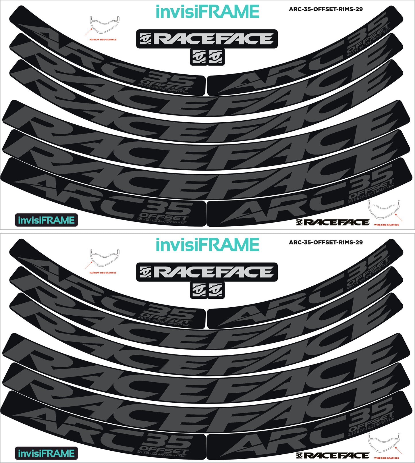 Raceface ARC 35 Offset 29er Decals