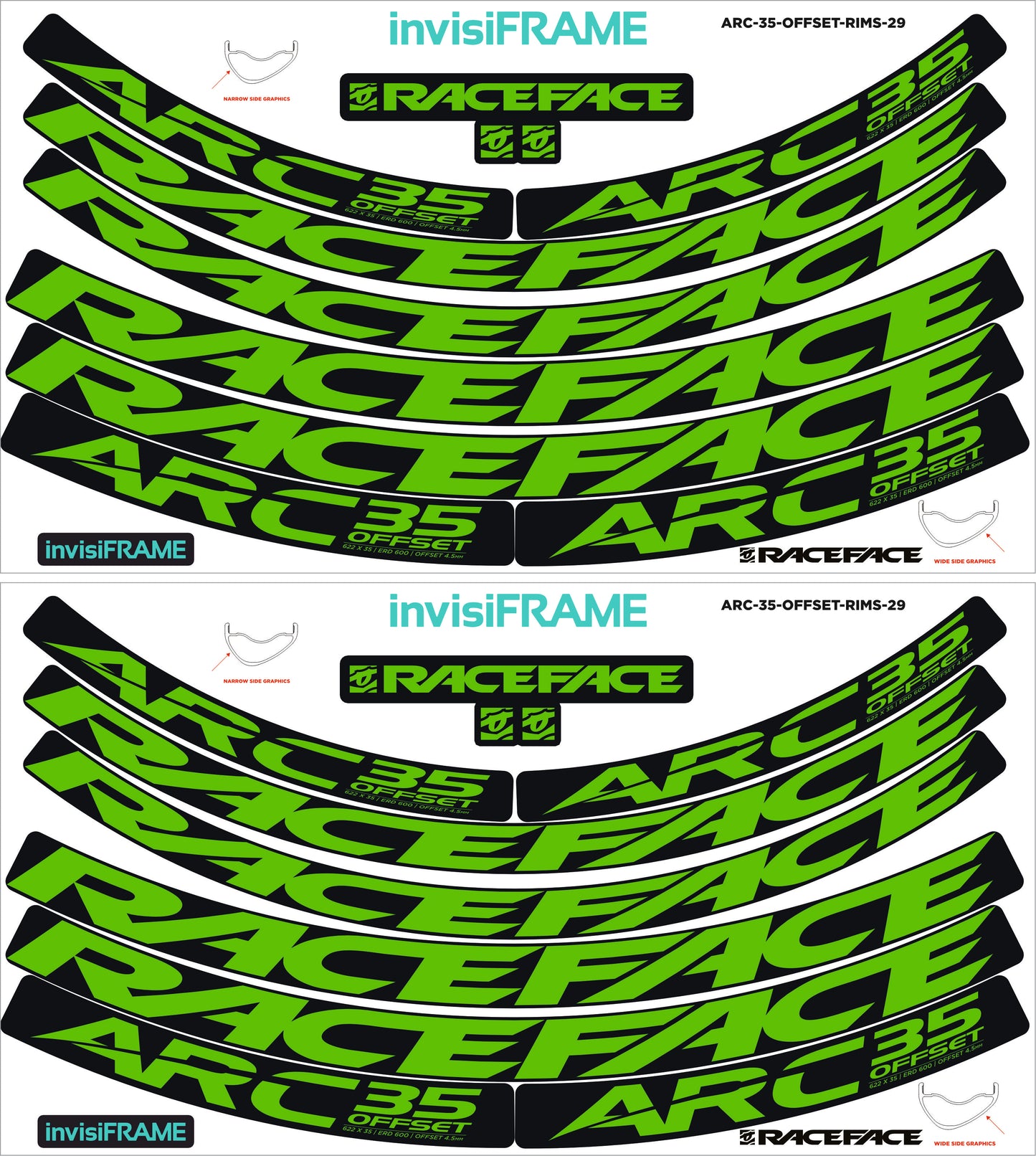 Raceface ARC 35 Offset 29er Decals