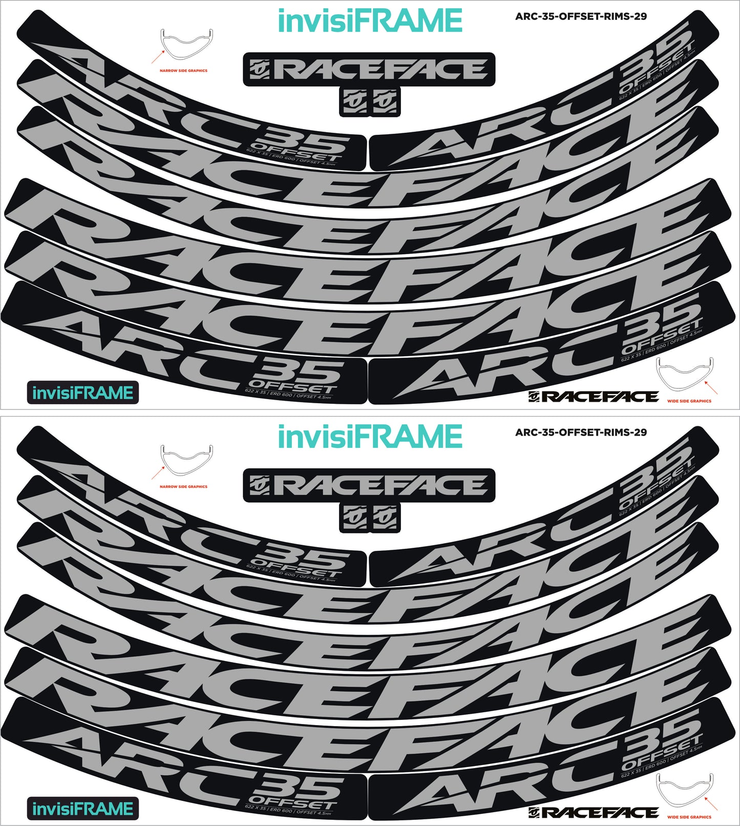 Raceface ARC 35 Offset 29er Decals