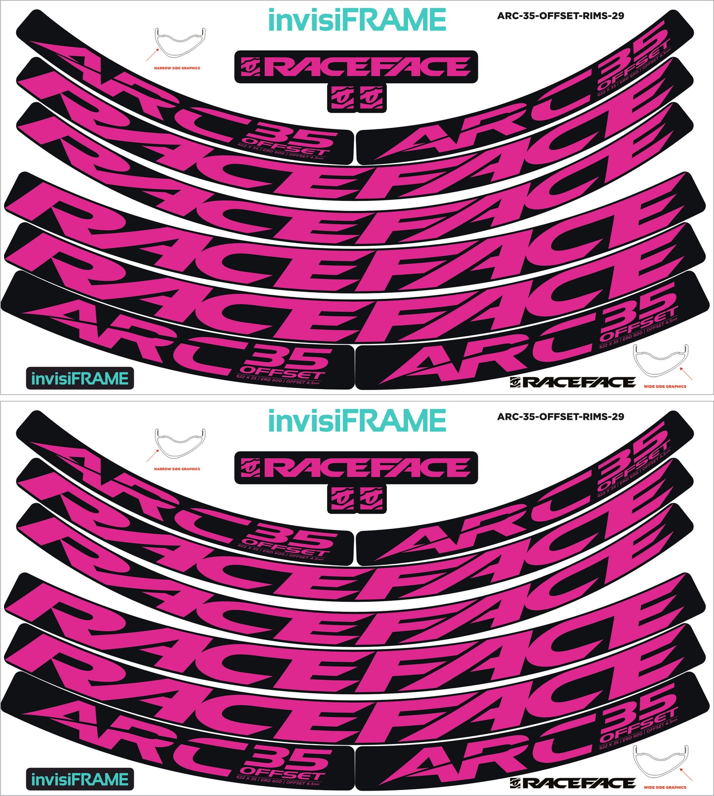 Raceface ARC 35 Offset 29er Decals