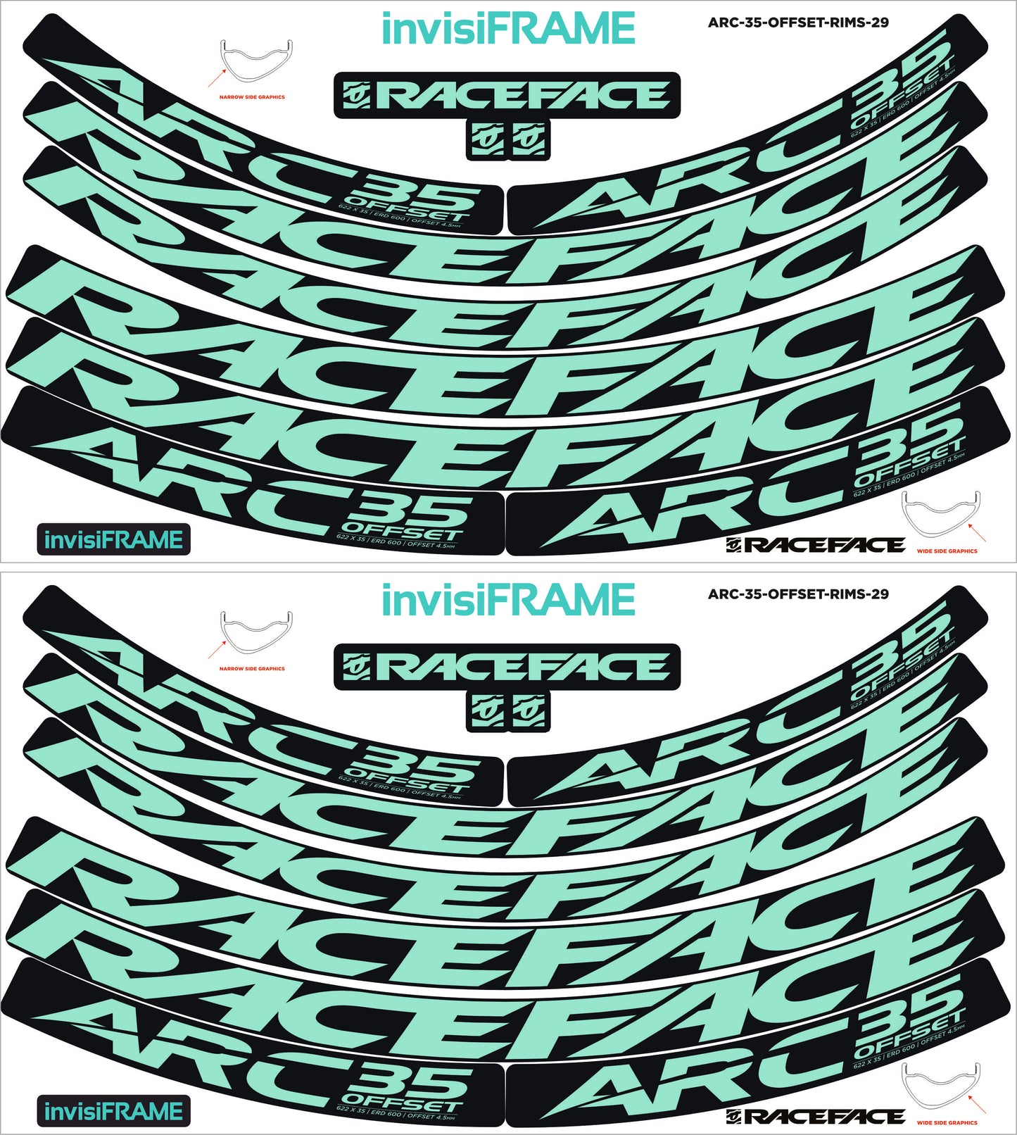 Raceface ARC 35 Offset 29er Decals