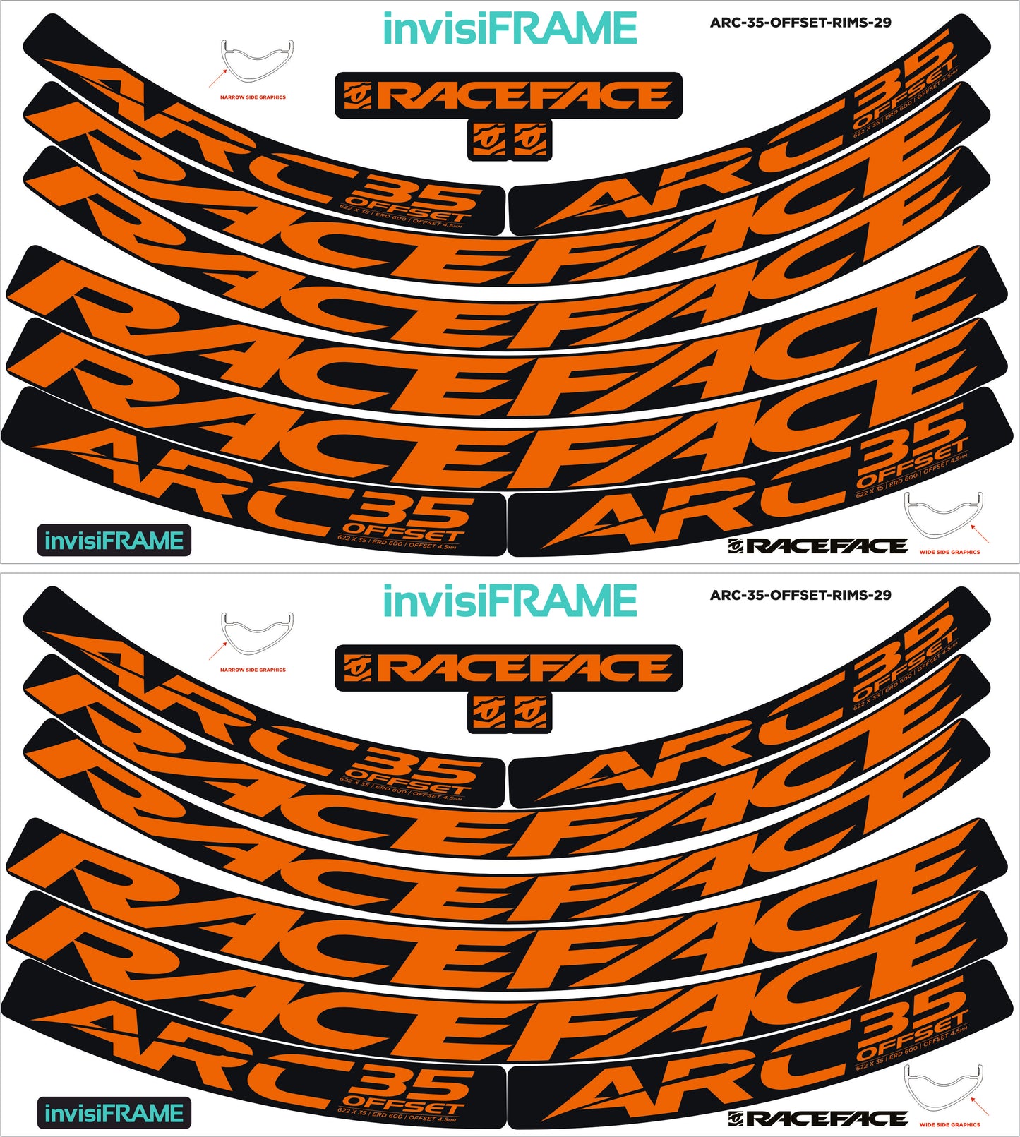 Raceface ARC 35 Offset 29er Decals