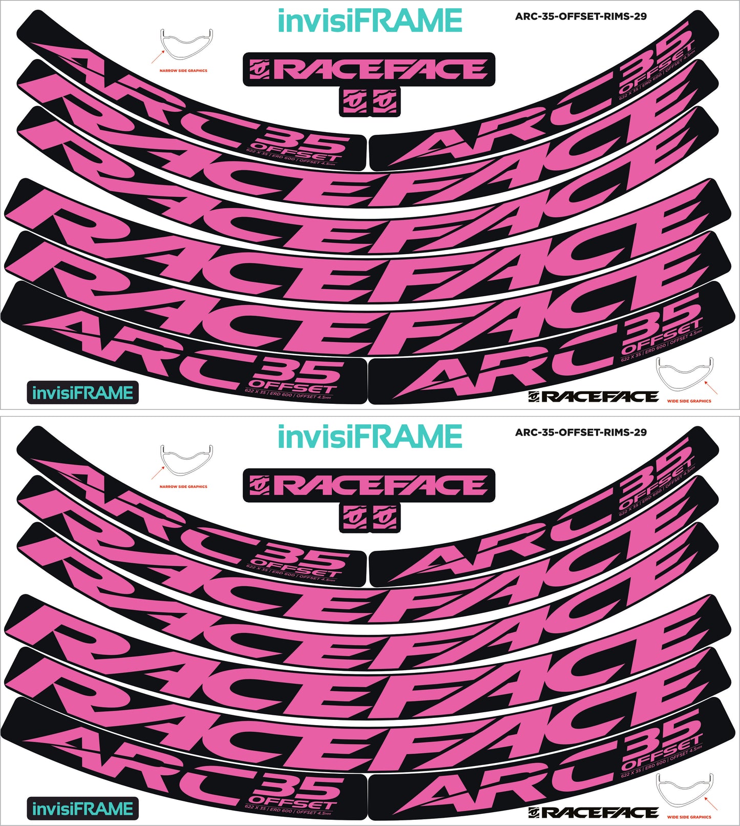 Raceface ARC 35 Offset 29er Decals
