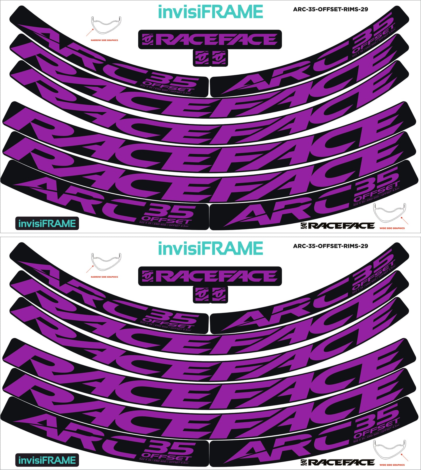 Raceface ARC 35 Offset 29er Decals