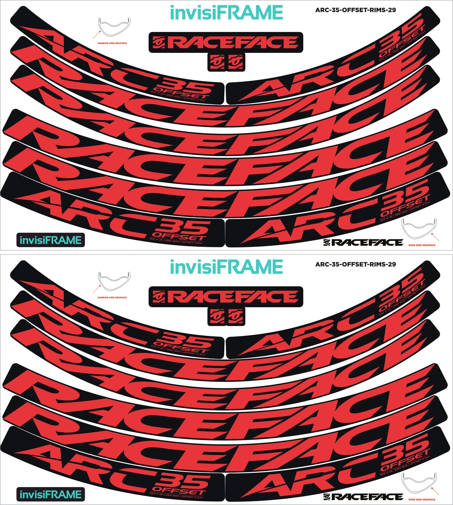 Raceface ARC 35 Offset 29er Decals