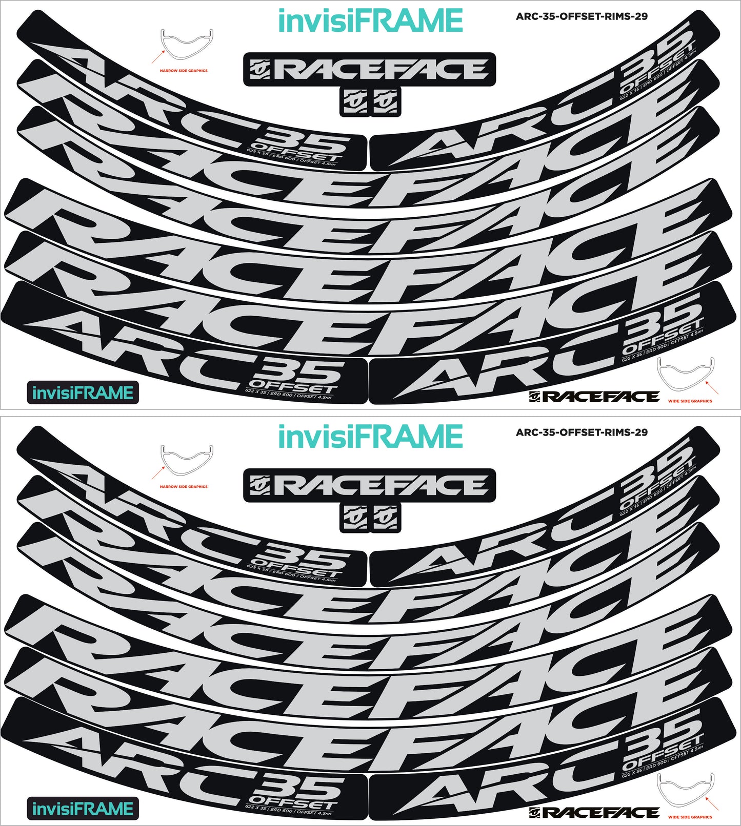 Raceface ARC 35 Offset 29er Decals