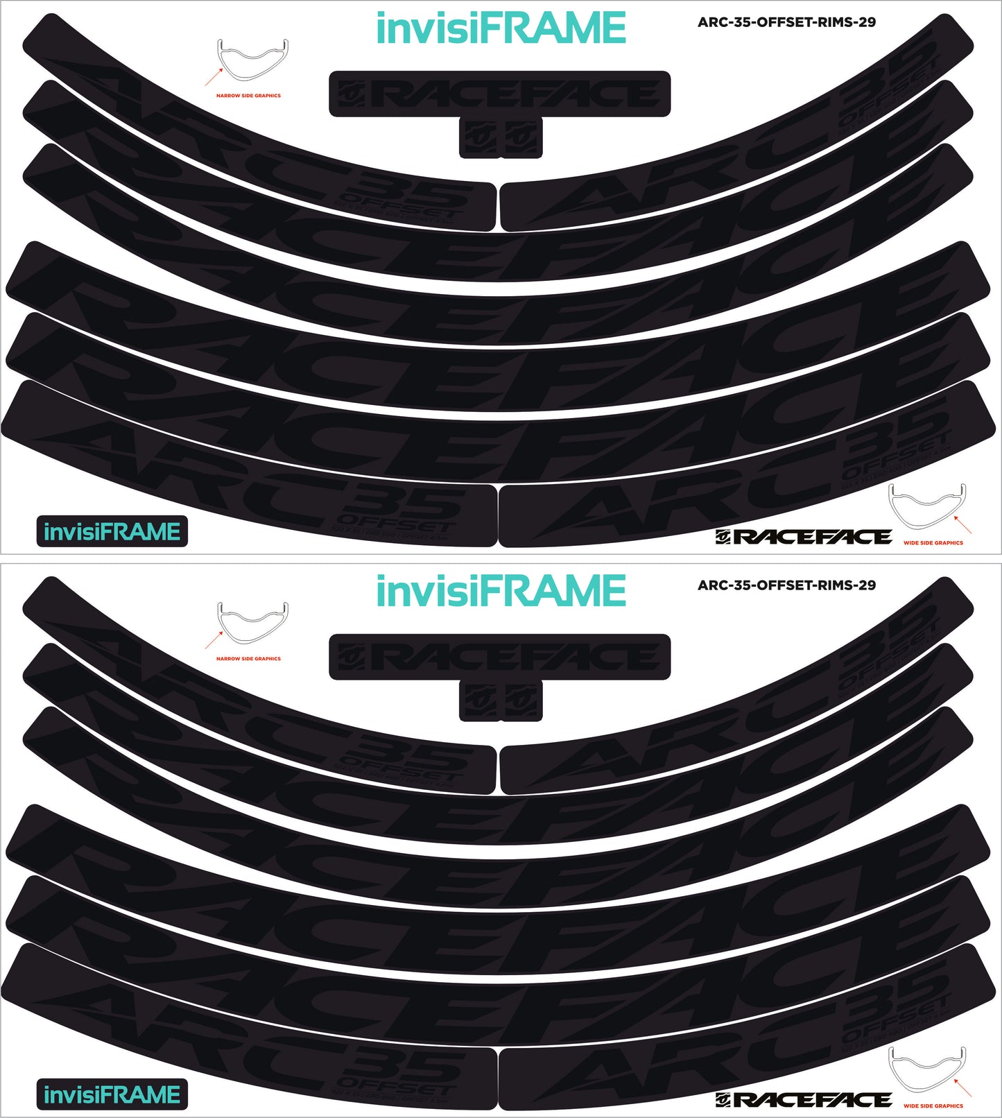 Raceface ARC 35 Offset 29er Decals