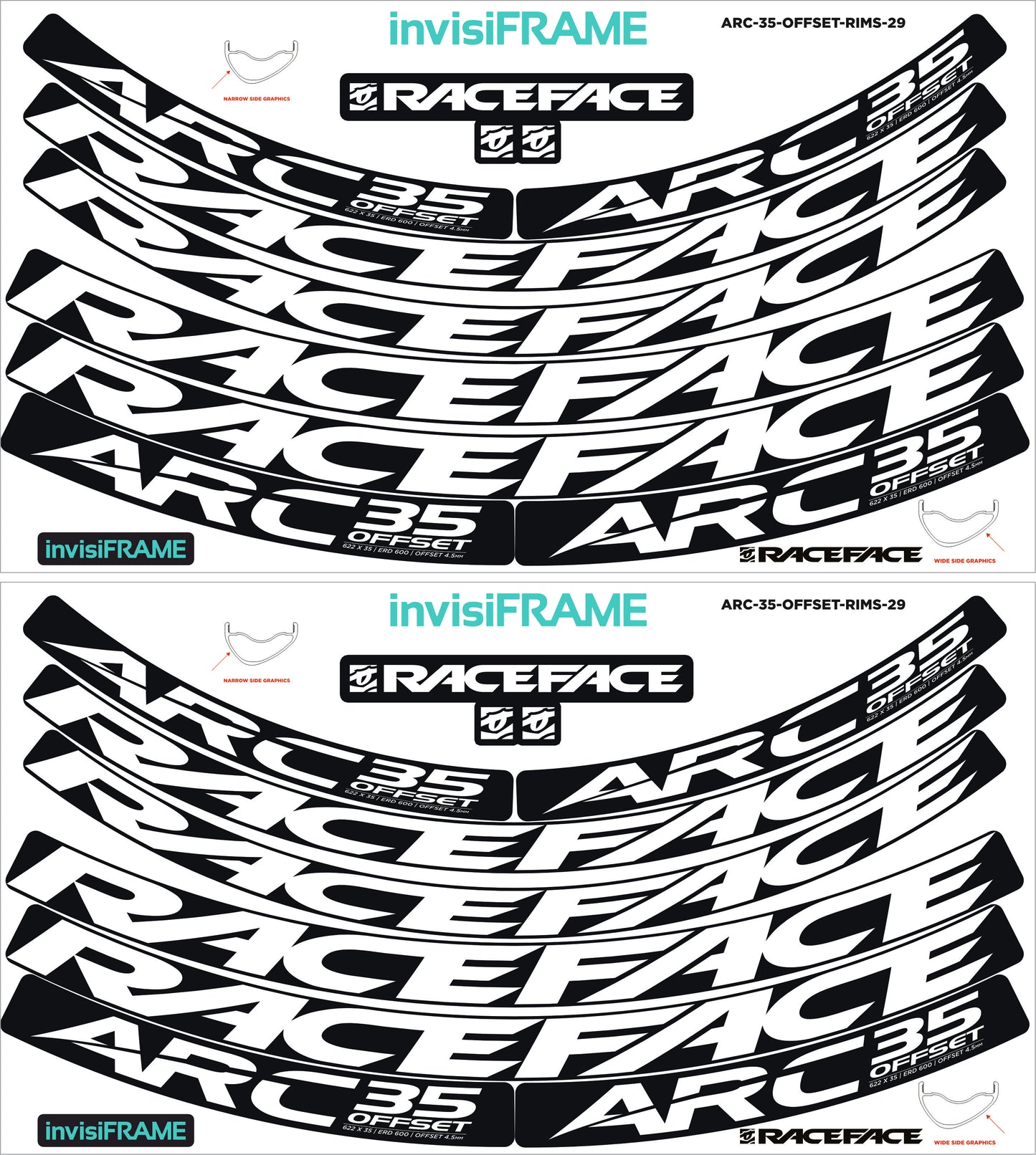 Raceface ARC 35 Offset 29er Decals