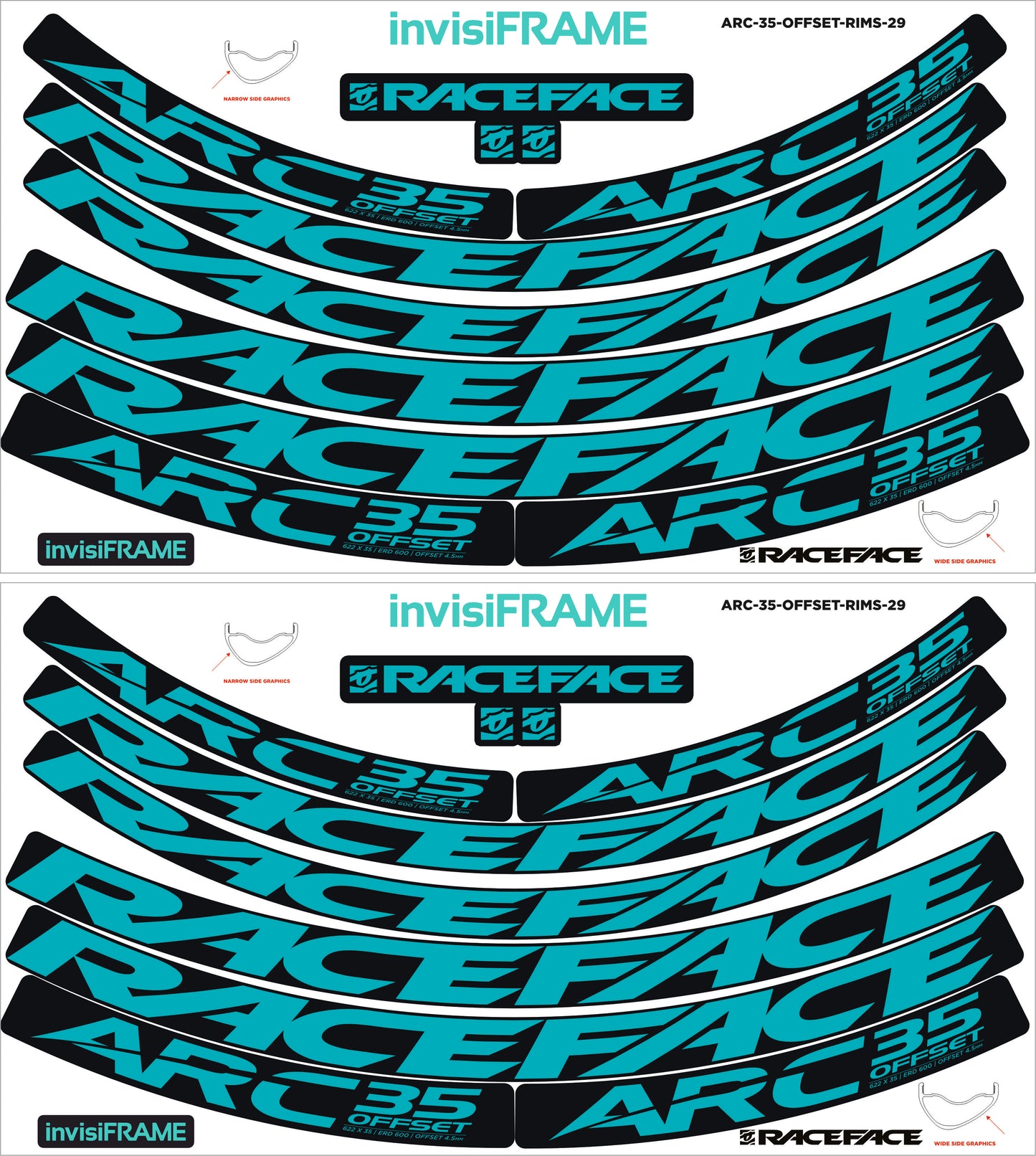 Raceface ARC 35 Offset 29er Decals