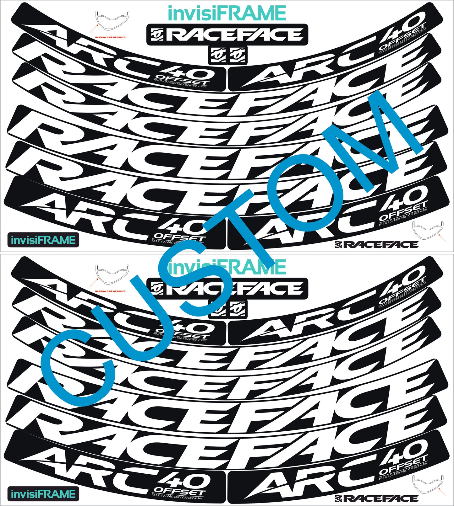 Raceface ARC 40 Offset 27.5 Decals