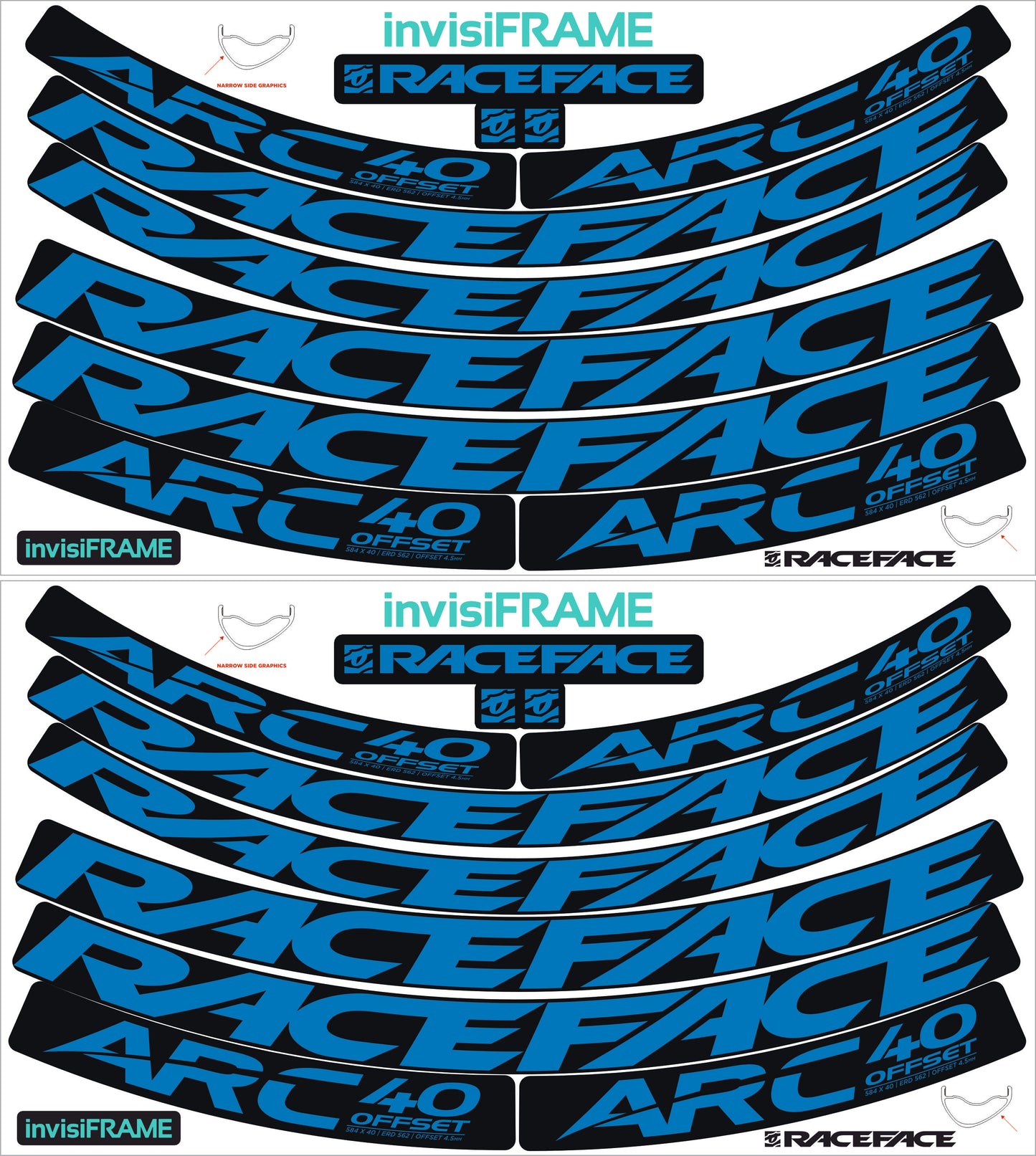 Raceface ARC 40 Offset 27.5 Decals