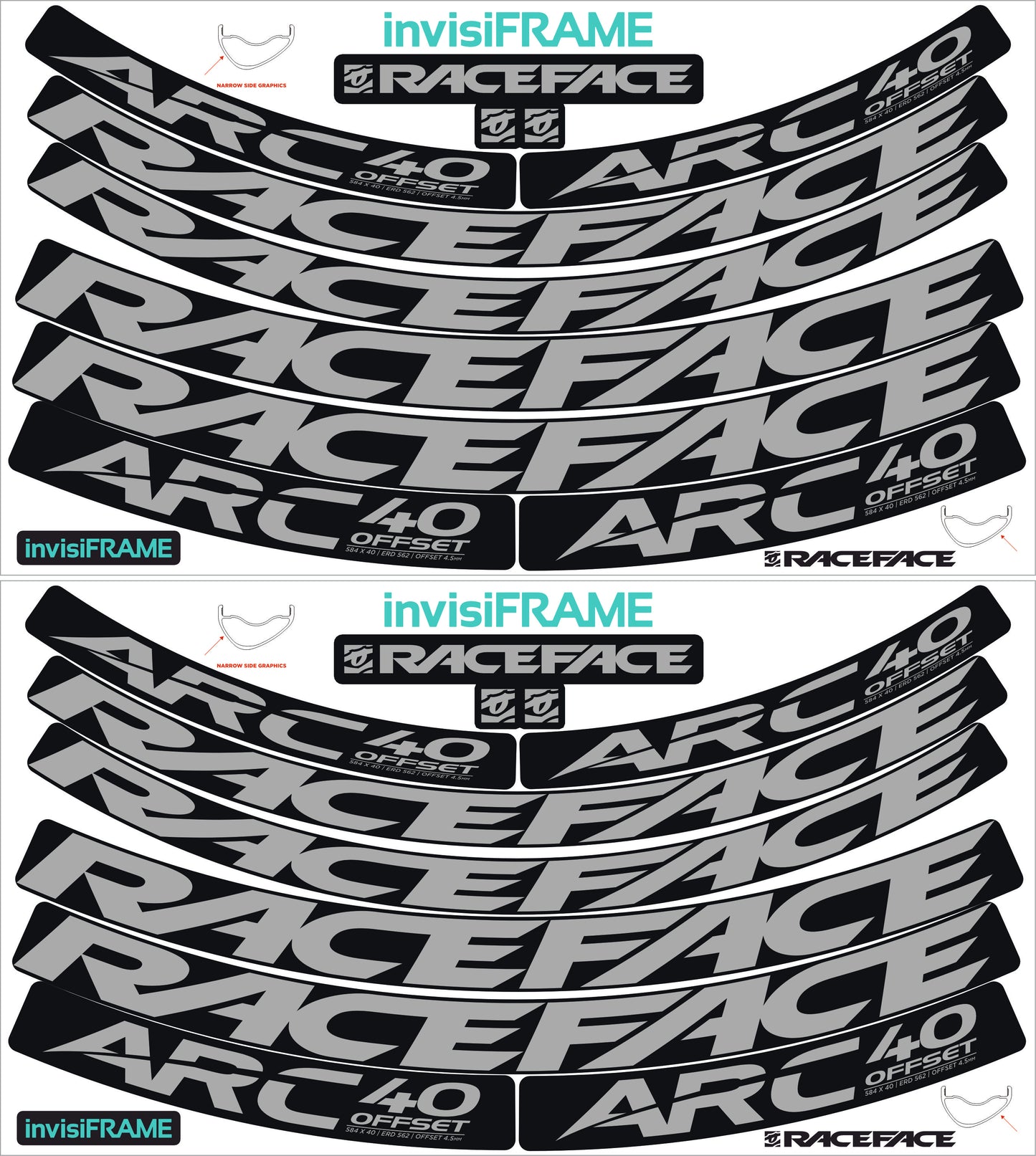Raceface ARC 40 Offset 27.5 Decals