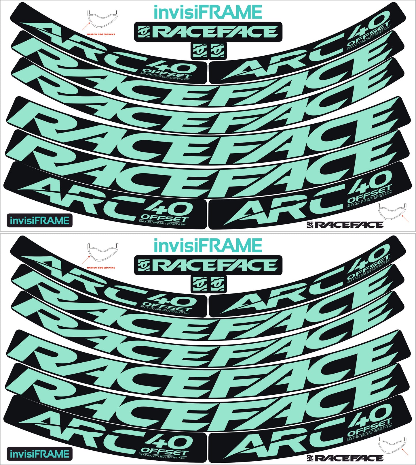Raceface ARC 40 Offset 27.5 Decals