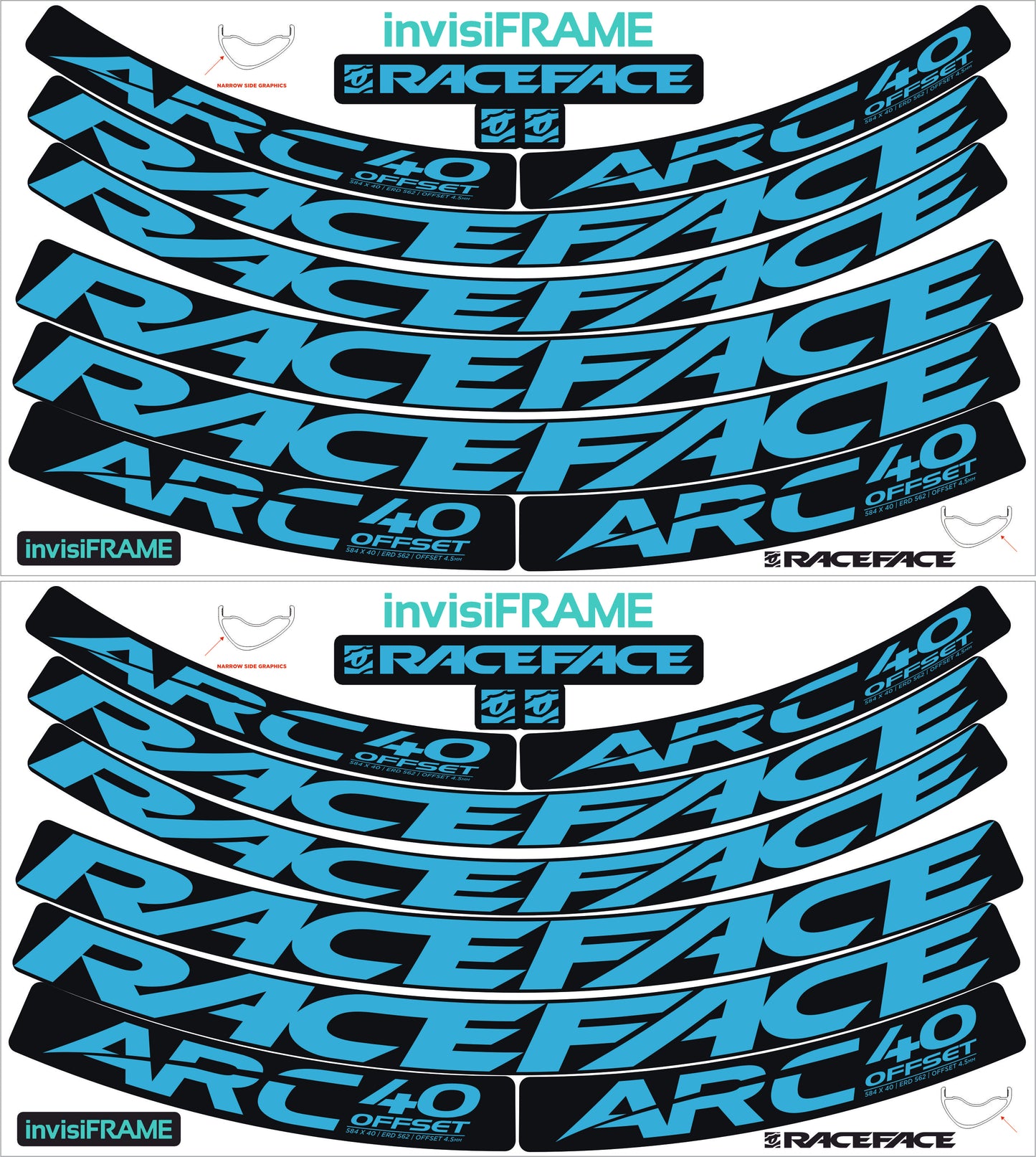 Raceface ARC 40 Offset 27.5 Decals