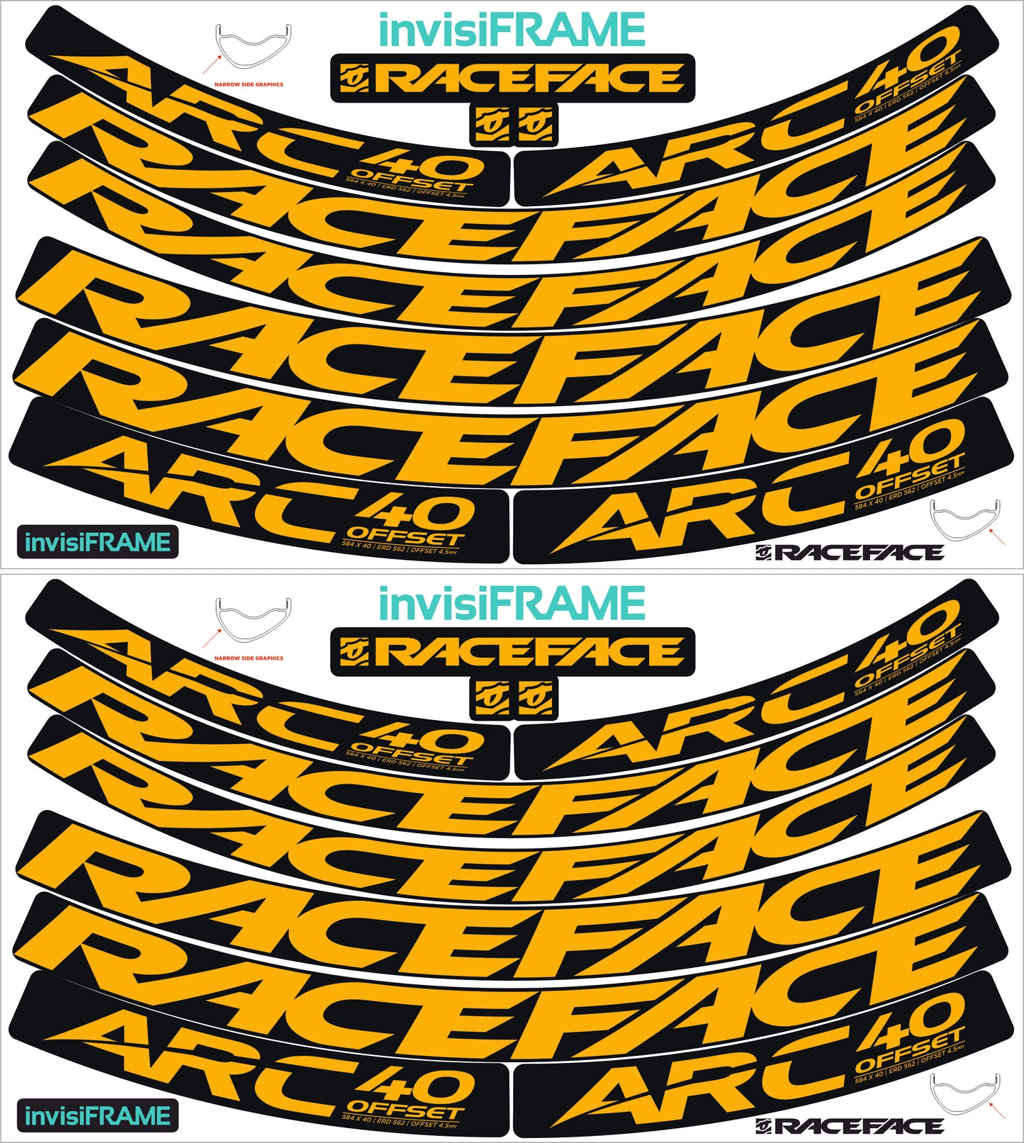 Raceface ARC 40 Offset 27.5 Decals