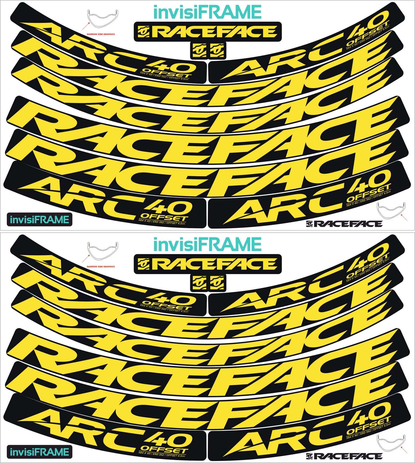 Raceface ARC 40 Offset 27.5 Decals