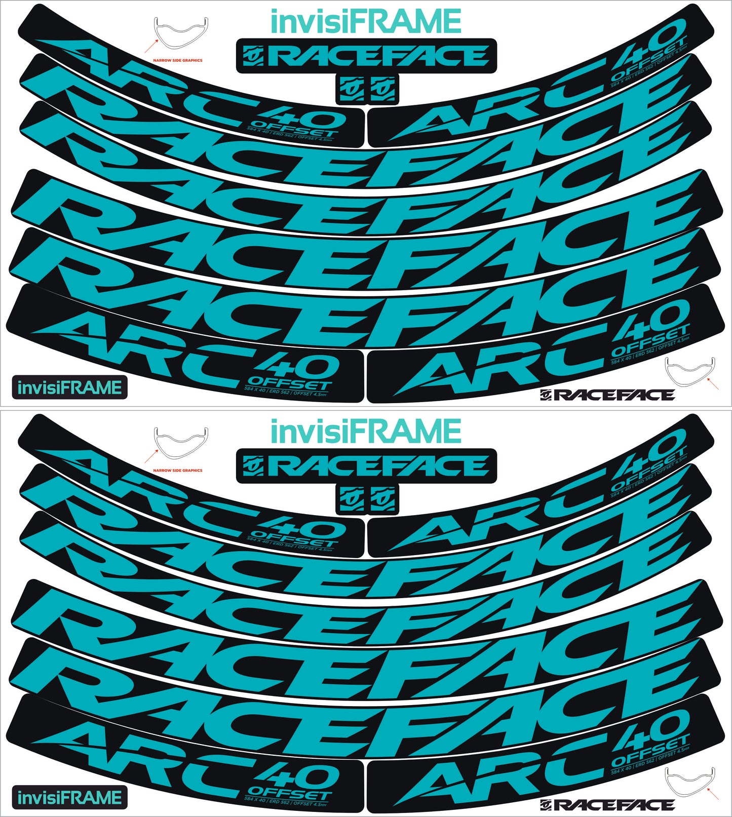 Raceface ARC 40 Offset 27.5 Decals