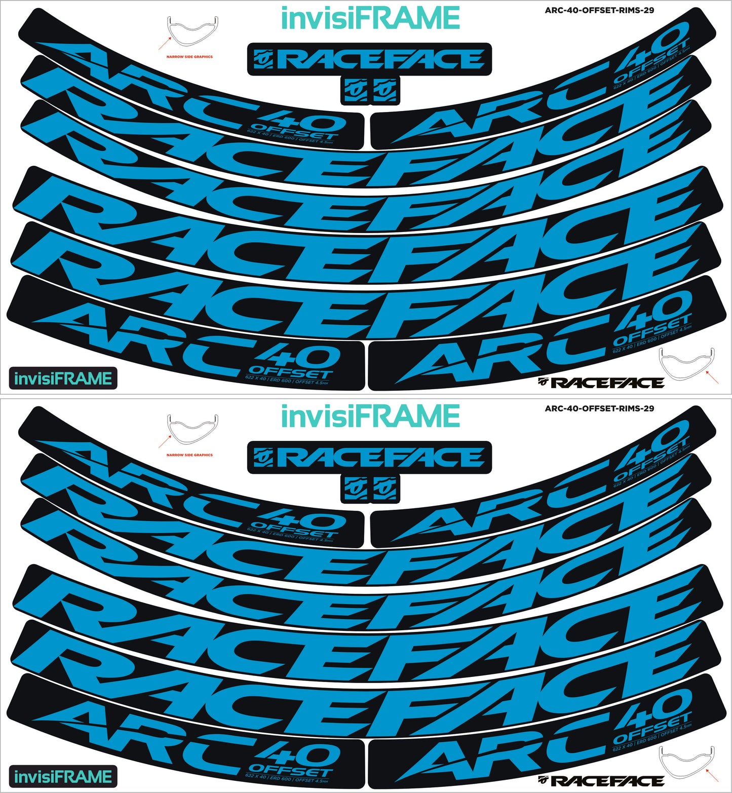 Raceface ARC 40 Offset 29er Decals