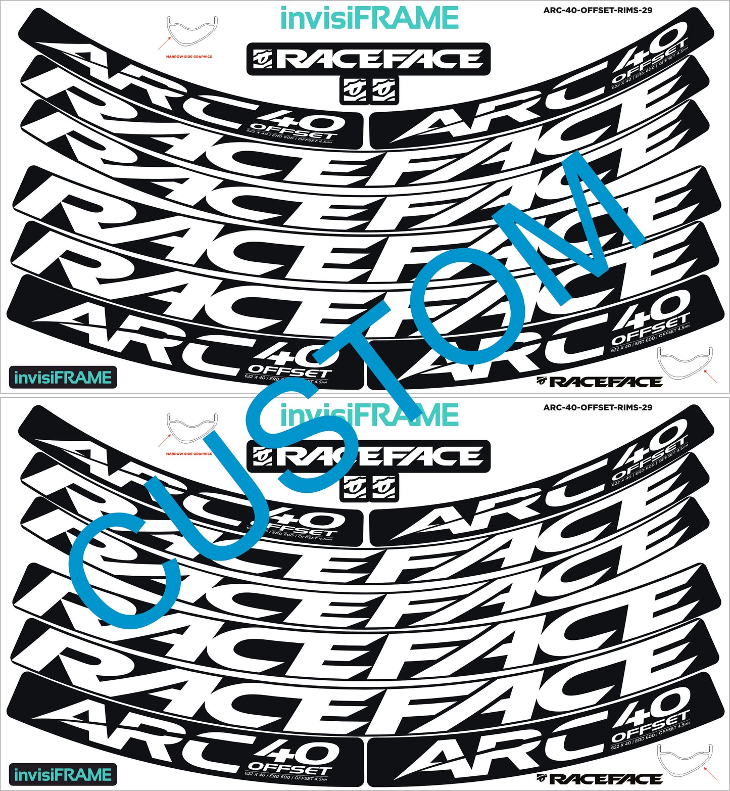 Raceface ARC 40 Offset 29er Decals