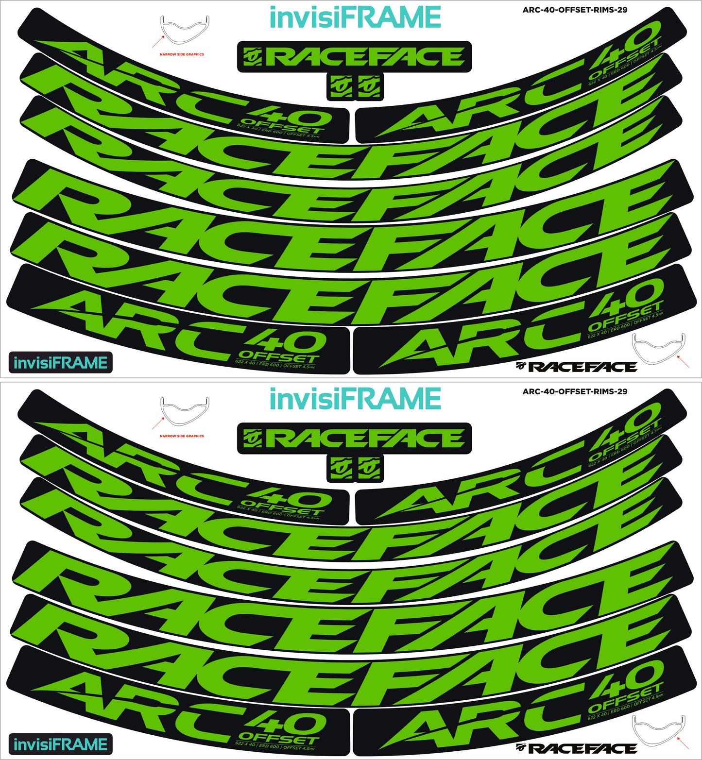 Raceface ARC 40 Offset 29er Decals