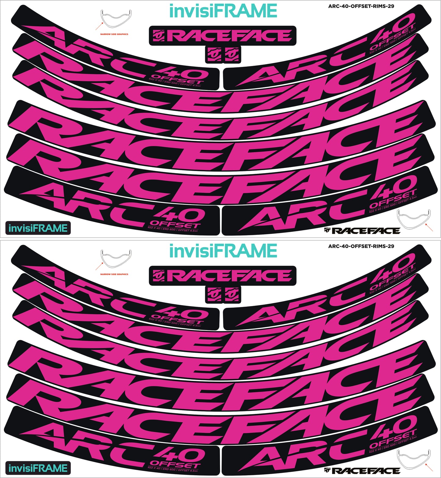 Raceface ARC 40 Offset 29er Decals