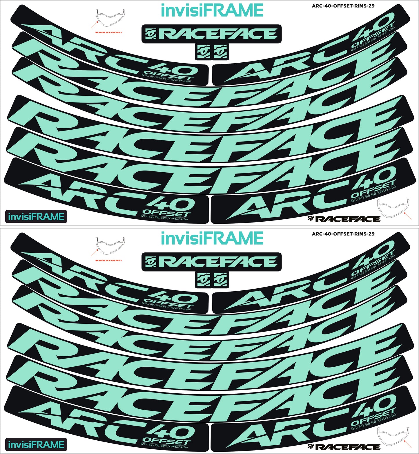 Raceface ARC 40 Offset 29er Decals