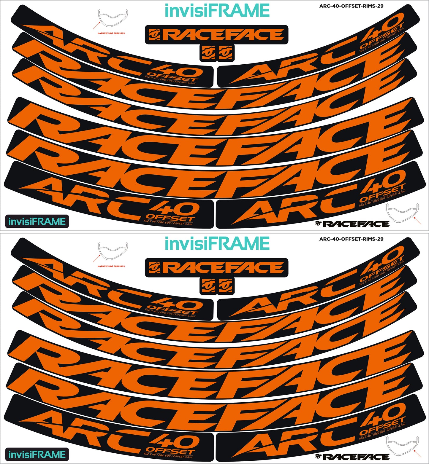 Raceface ARC 40 Offset 29er Decals