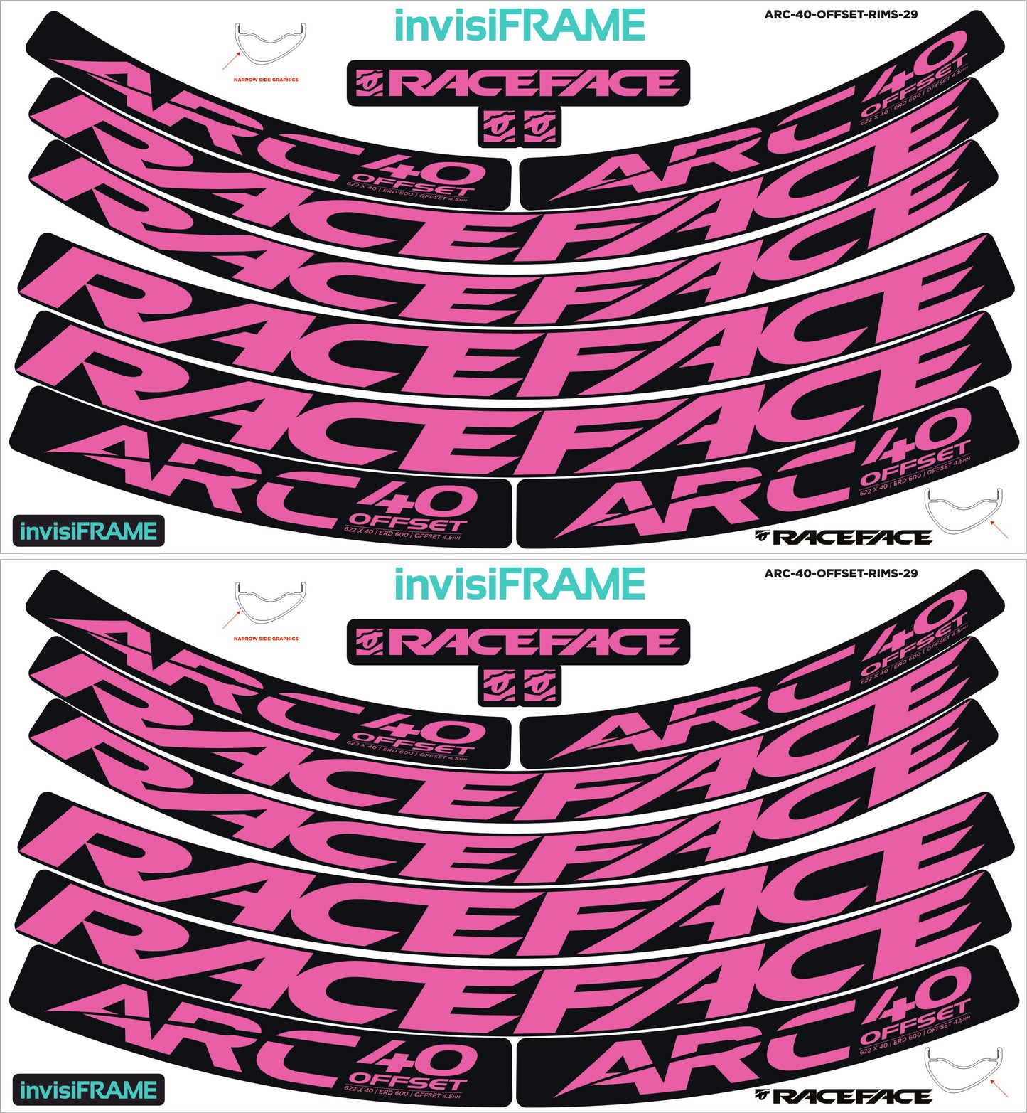 Raceface ARC 40 Offset 29er Decals