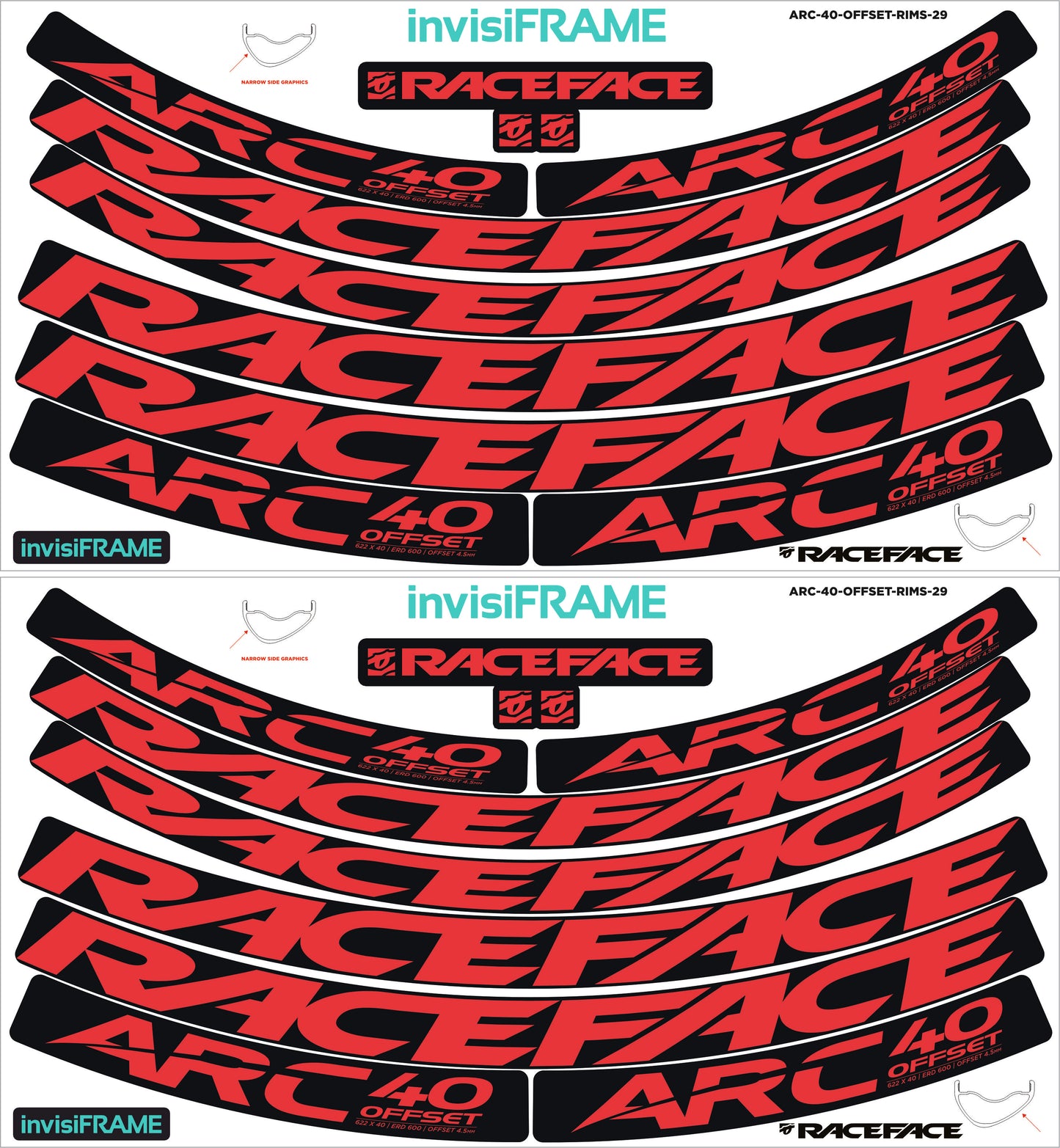 Raceface ARC 40 Offset 29er Decals