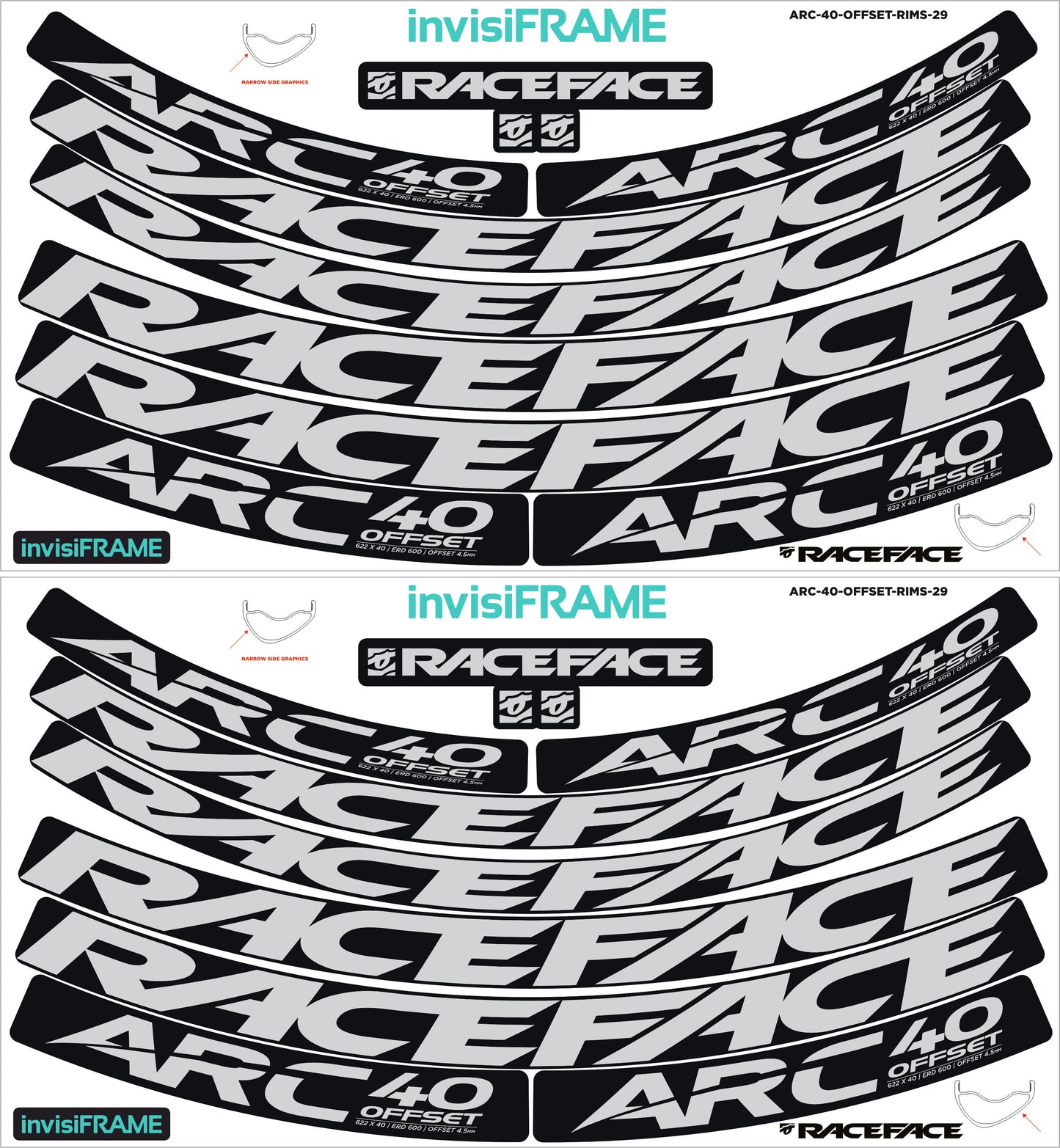 Raceface ARC 40 Offset 29er Decals