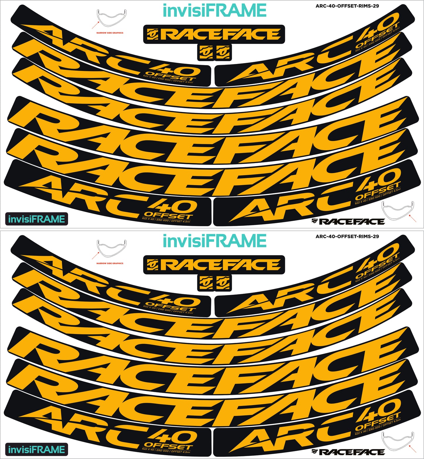 Raceface ARC 40 Offset 29er Decals