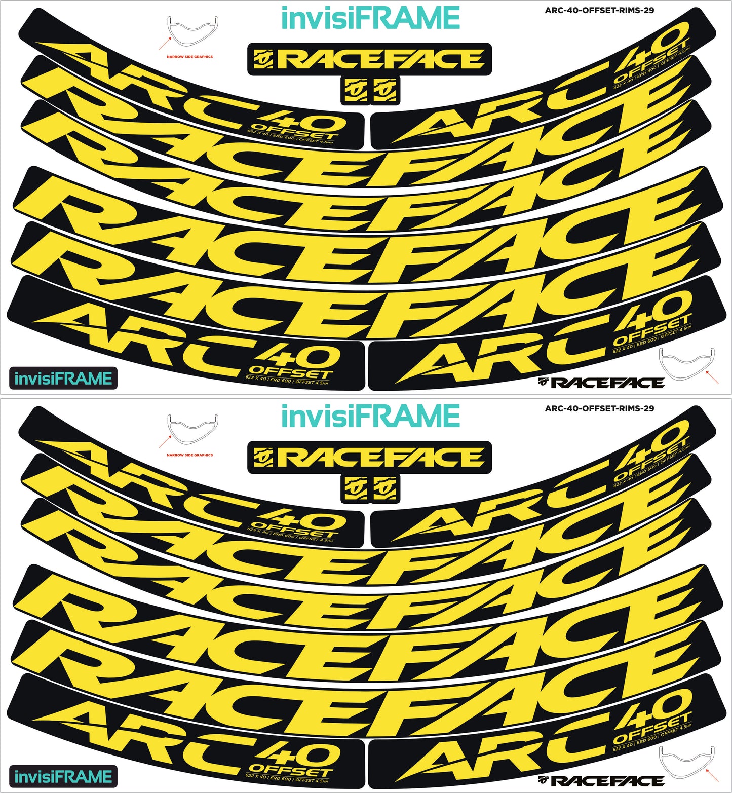 Raceface ARC 40 Offset 29er Decals