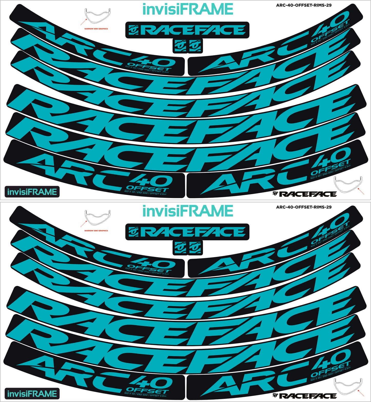 Raceface ARC 40 Offset 29er Decals