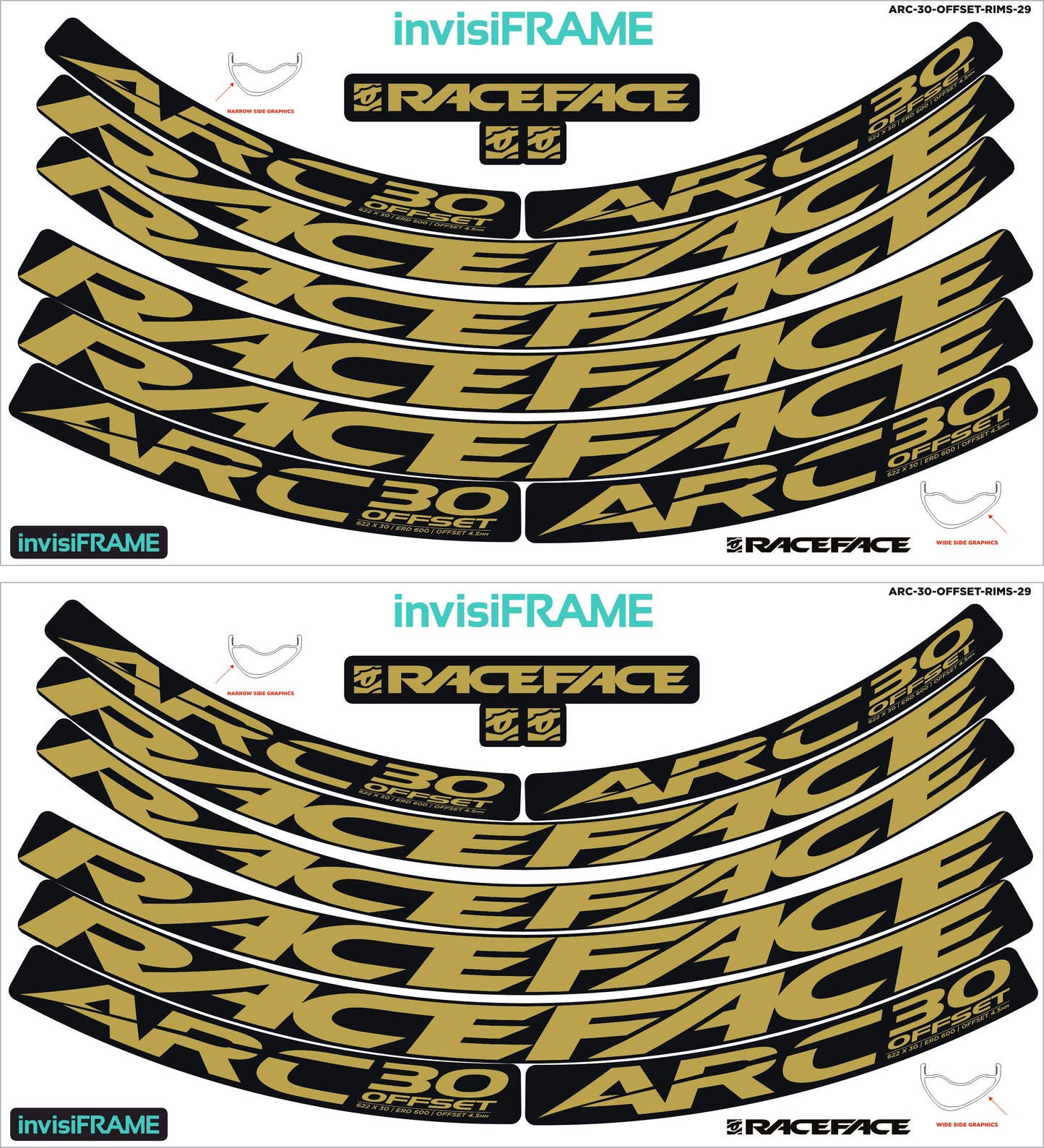Raceface ARC 30 Offset 29er Decals