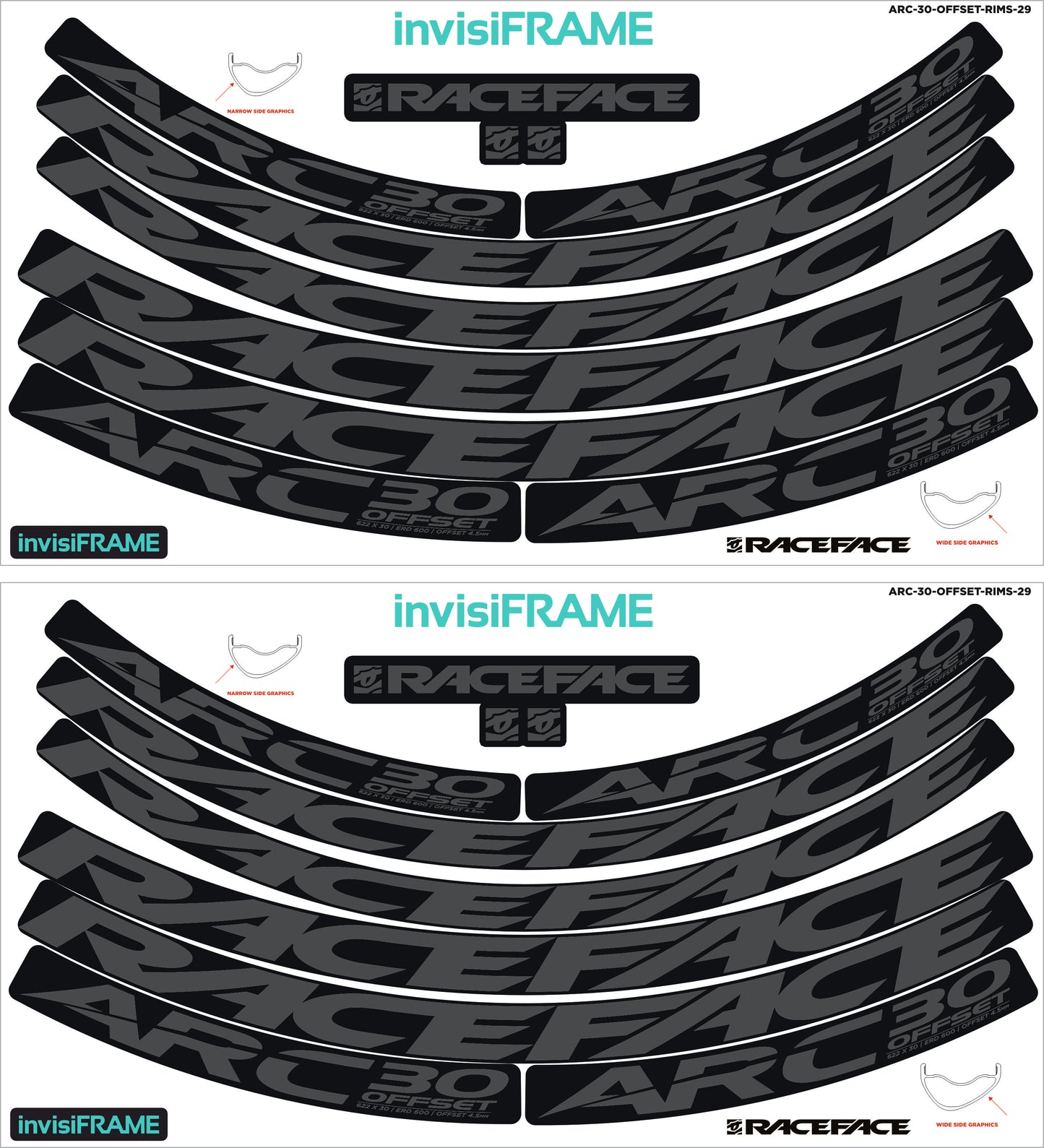 Raceface ARC 30 Offset 29er Decals