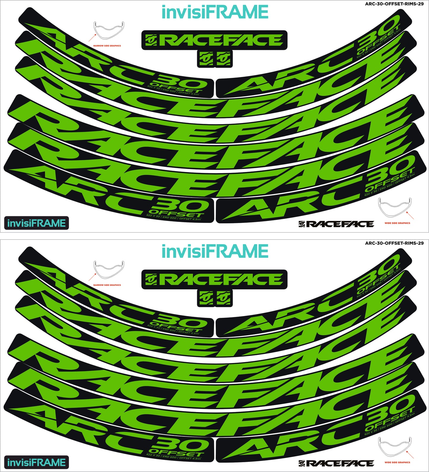 Raceface ARC 30 Offset 29er Decals
