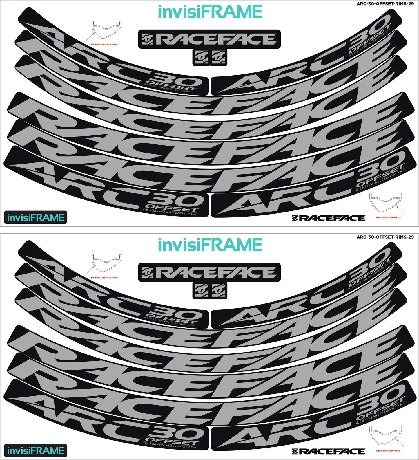 Raceface ARC 30 Offset 29er Decals