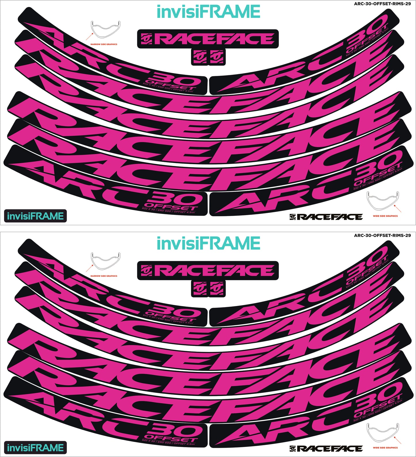 Raceface ARC 30 Offset 29er Decals