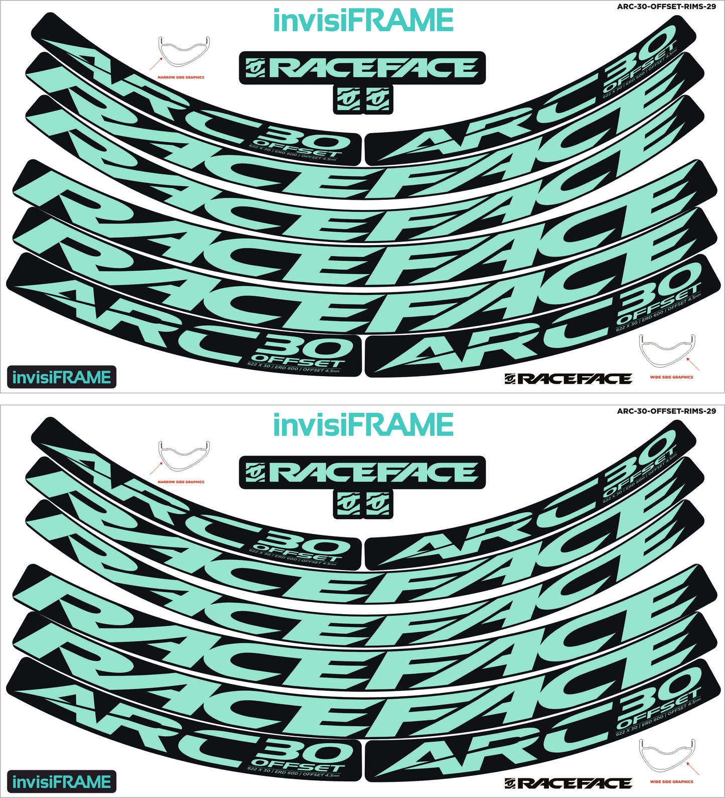 Raceface ARC 30 Offset 29er Decals