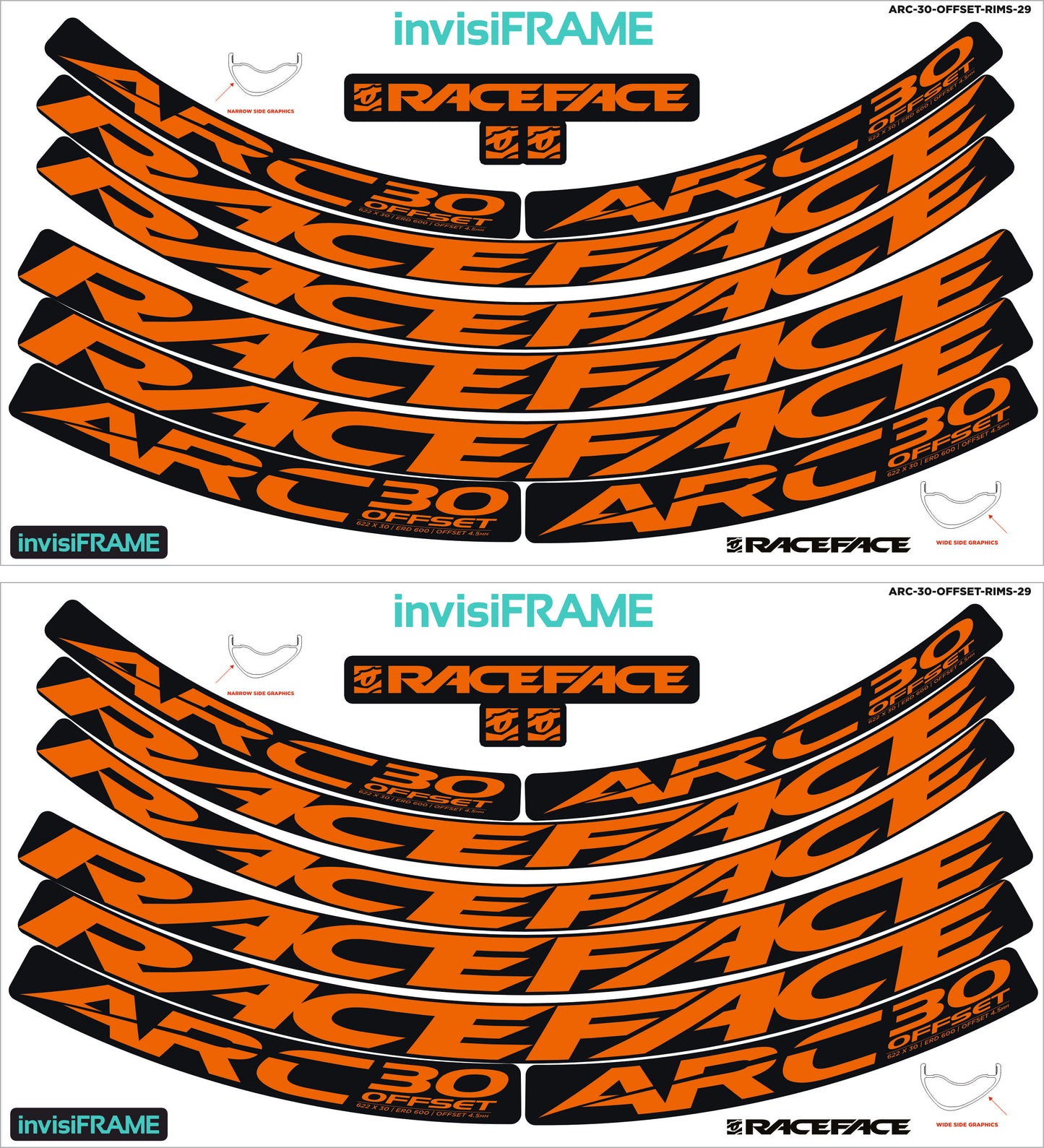 Raceface ARC 30 Offset 29er Decals