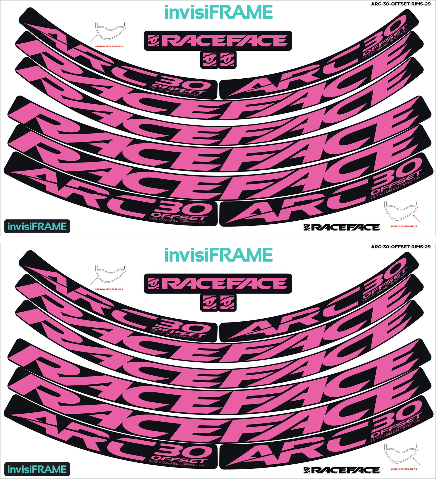 Raceface ARC 30 Offset 29er Decals