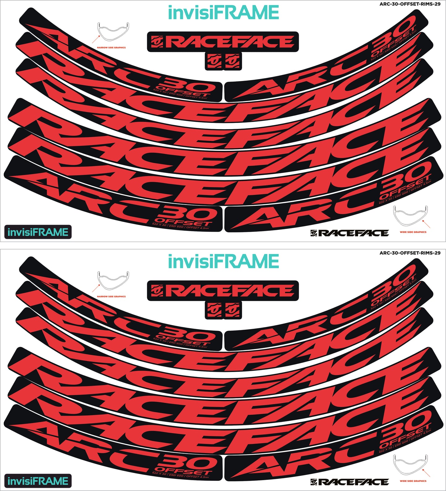 Raceface ARC 30 Offset 29er Decals