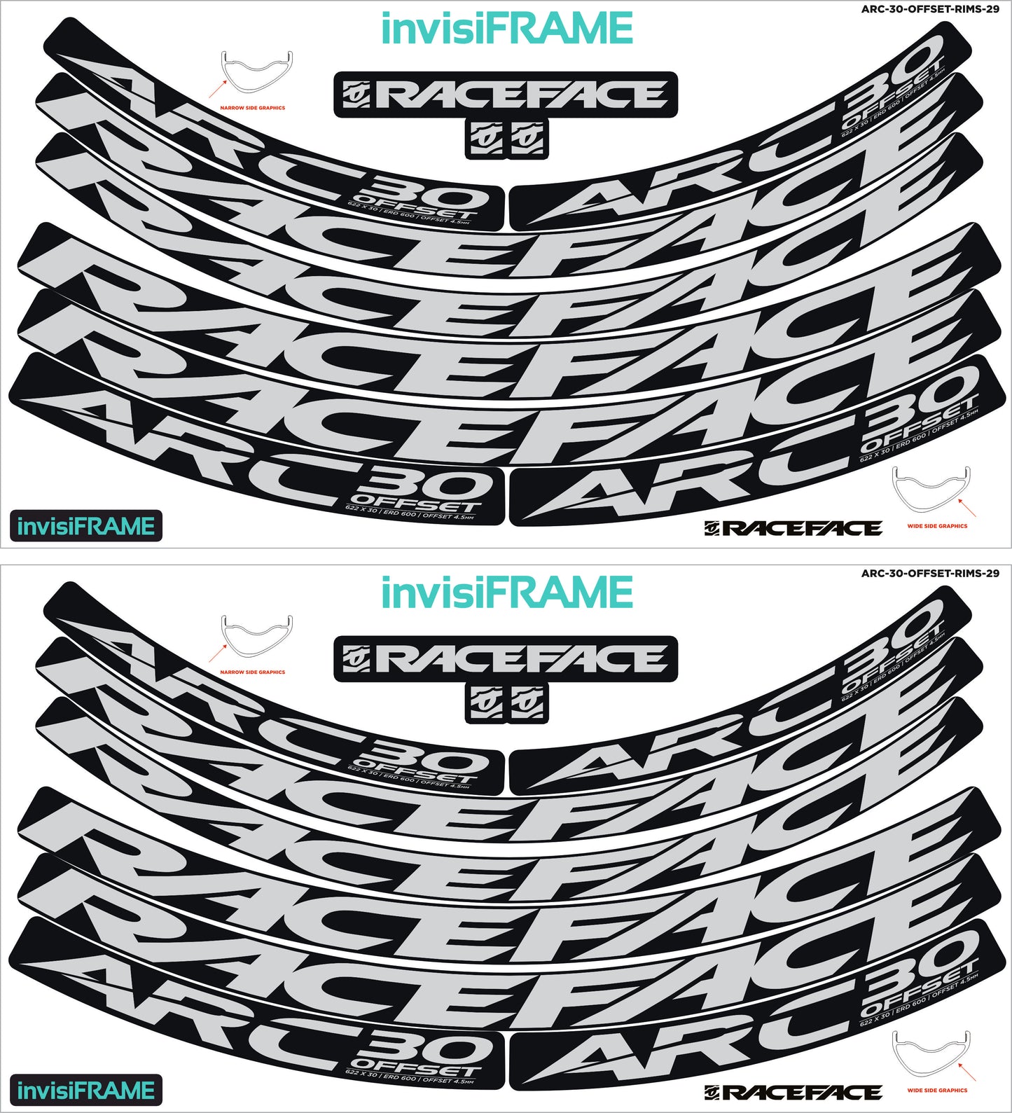 Raceface ARC 30 Offset 29er Decals