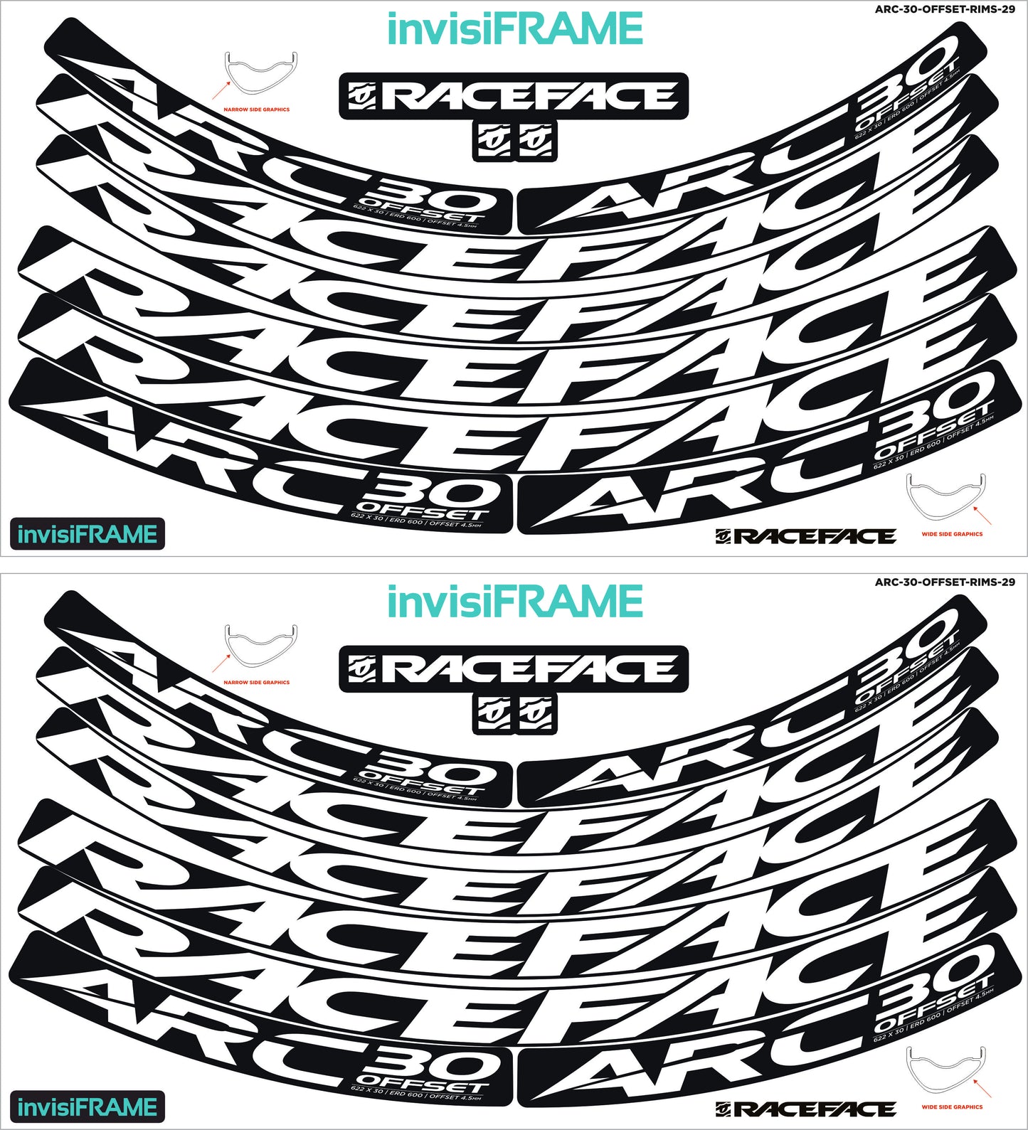 Raceface ARC 30 Offset 29er Decals