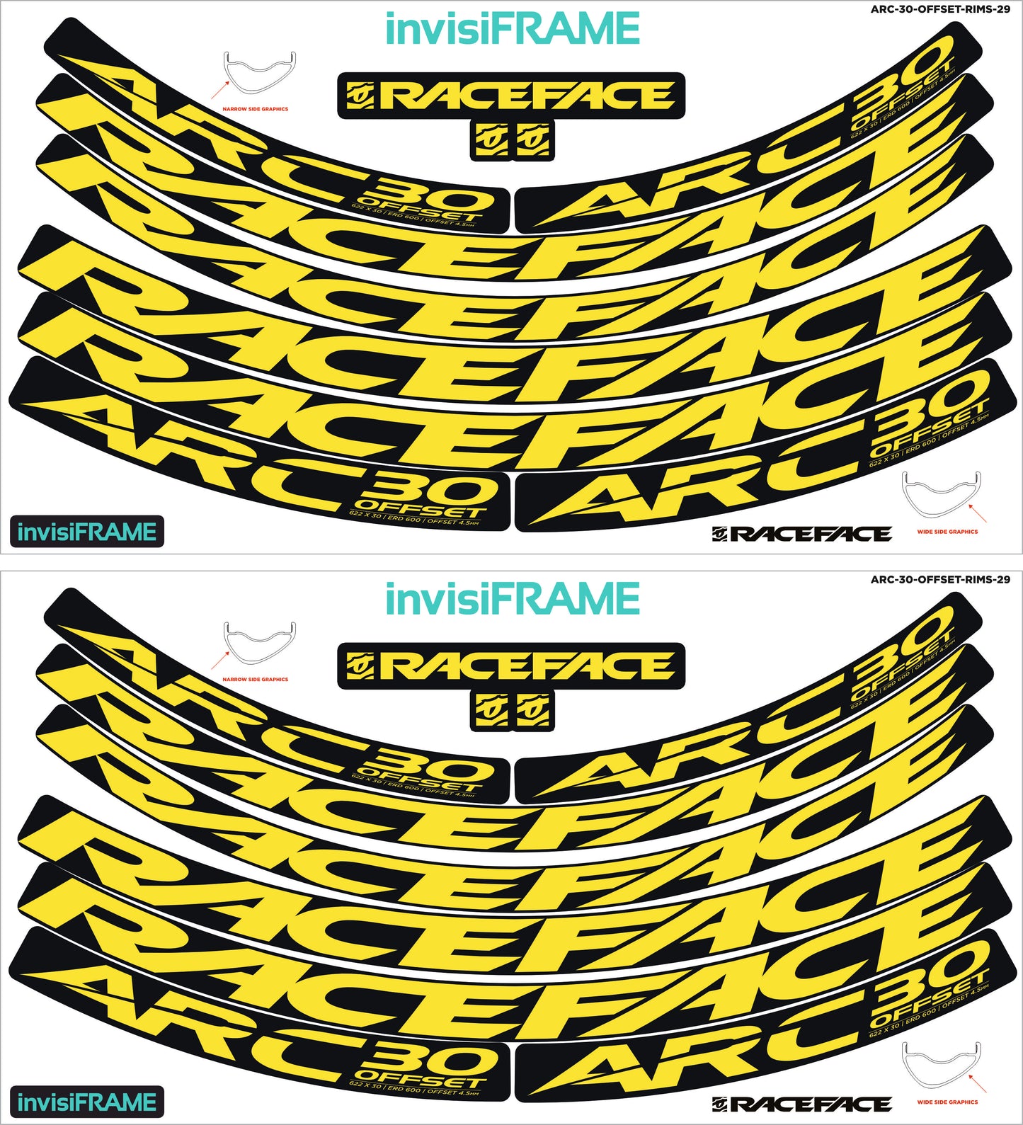Raceface ARC 30 Offset 29er Decals