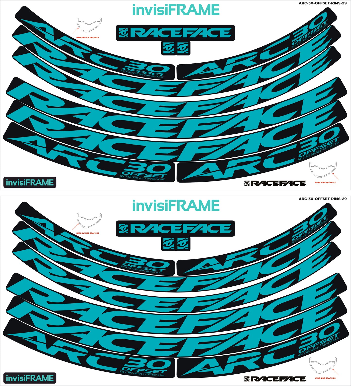 Raceface ARC 30 Offset 29er Decals