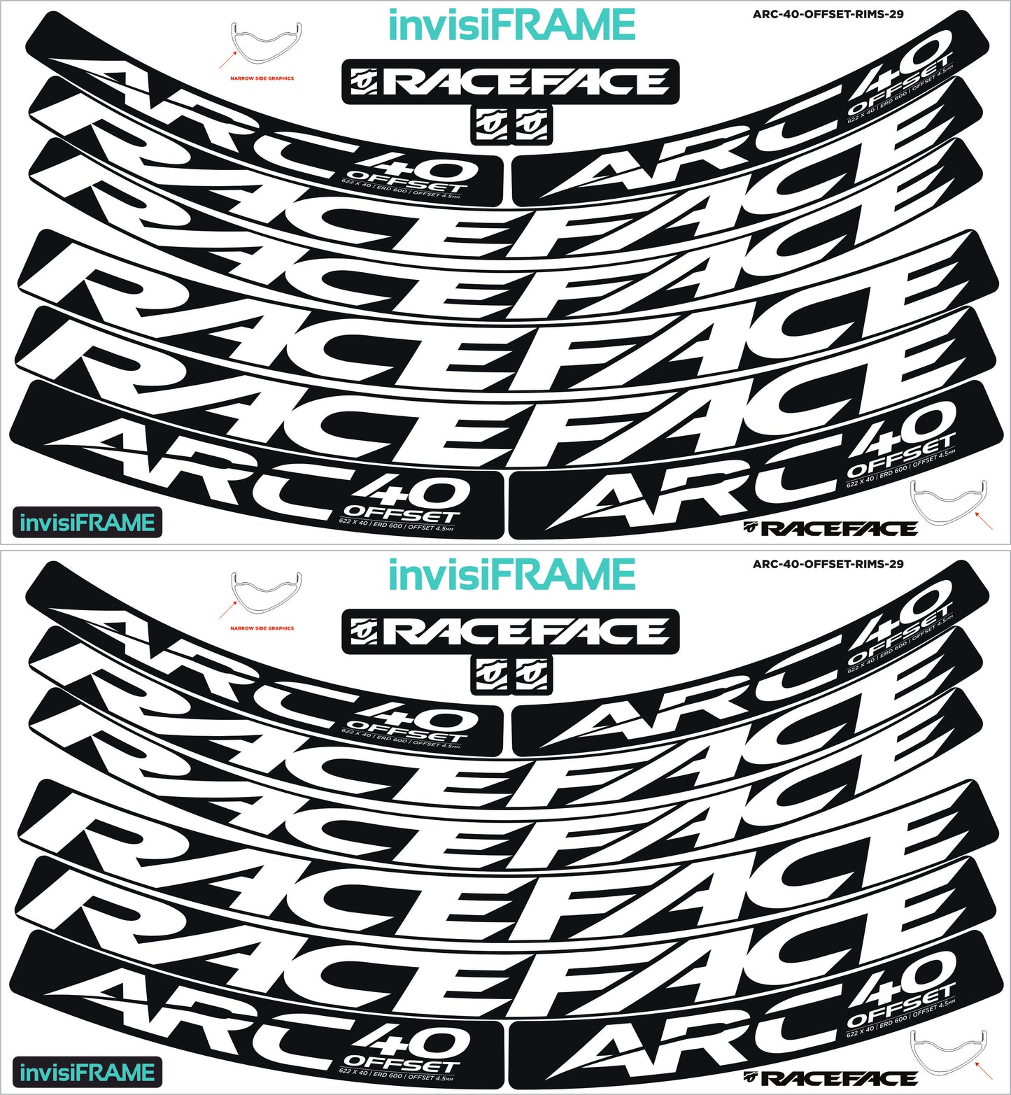 Raceface ARC 40 Offset 29er Decals