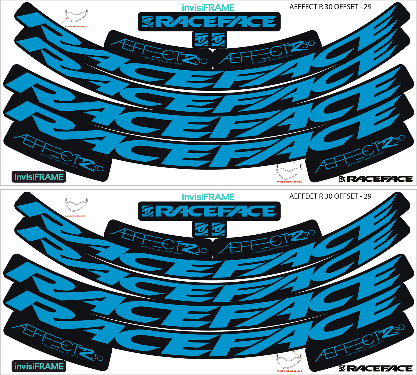Raceface  AEFFECT R 30 Offset 29er Decals