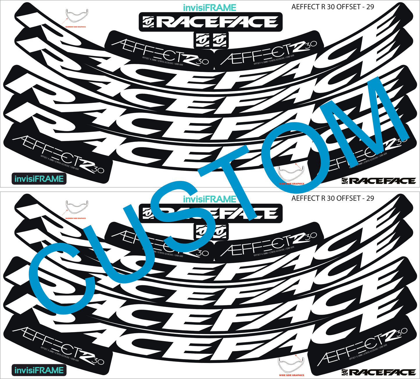 Raceface  AEFFECT R 30 Offset 29er Decals