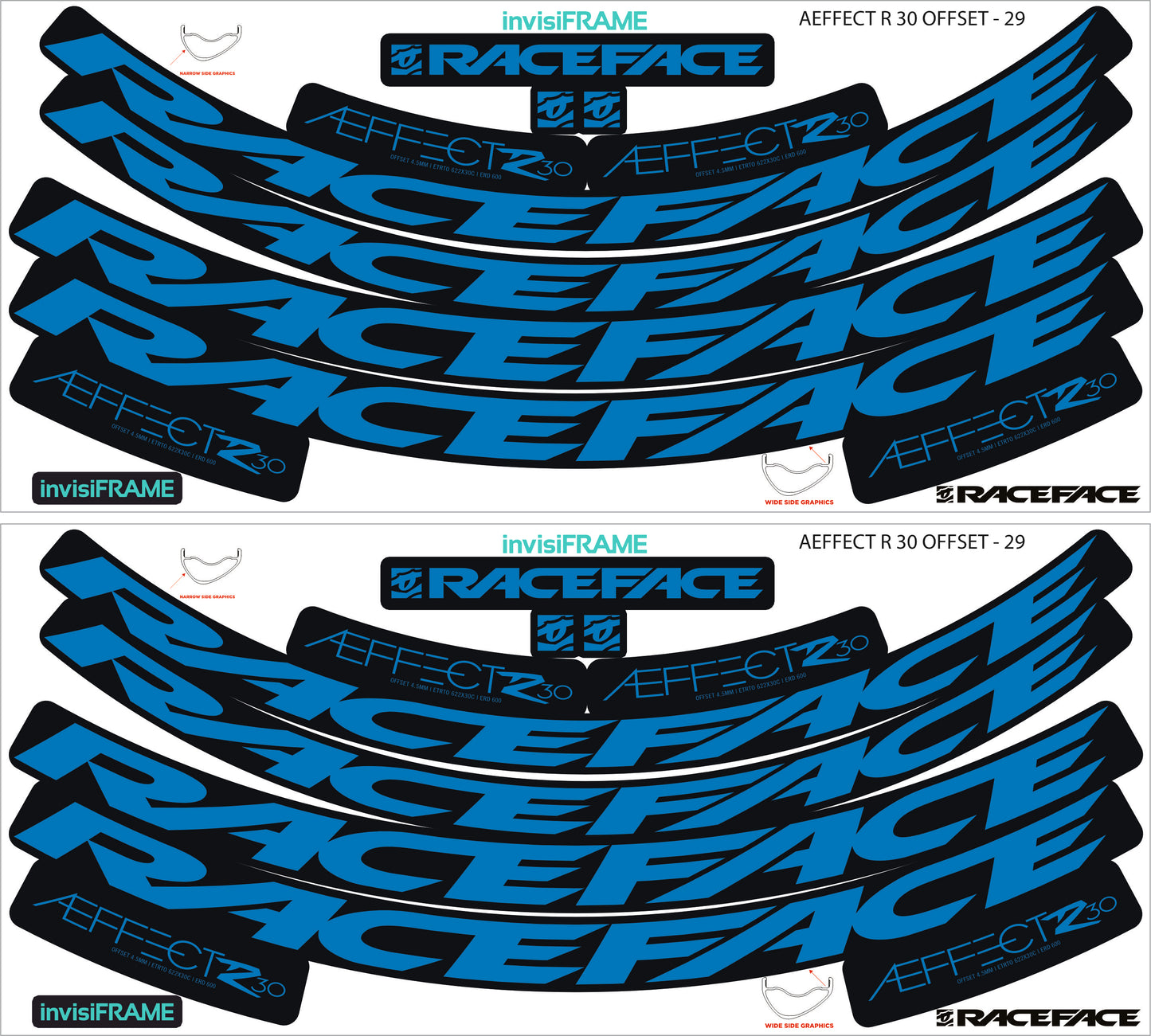 Raceface  AEFFECT R 30 Offset 29er Decals